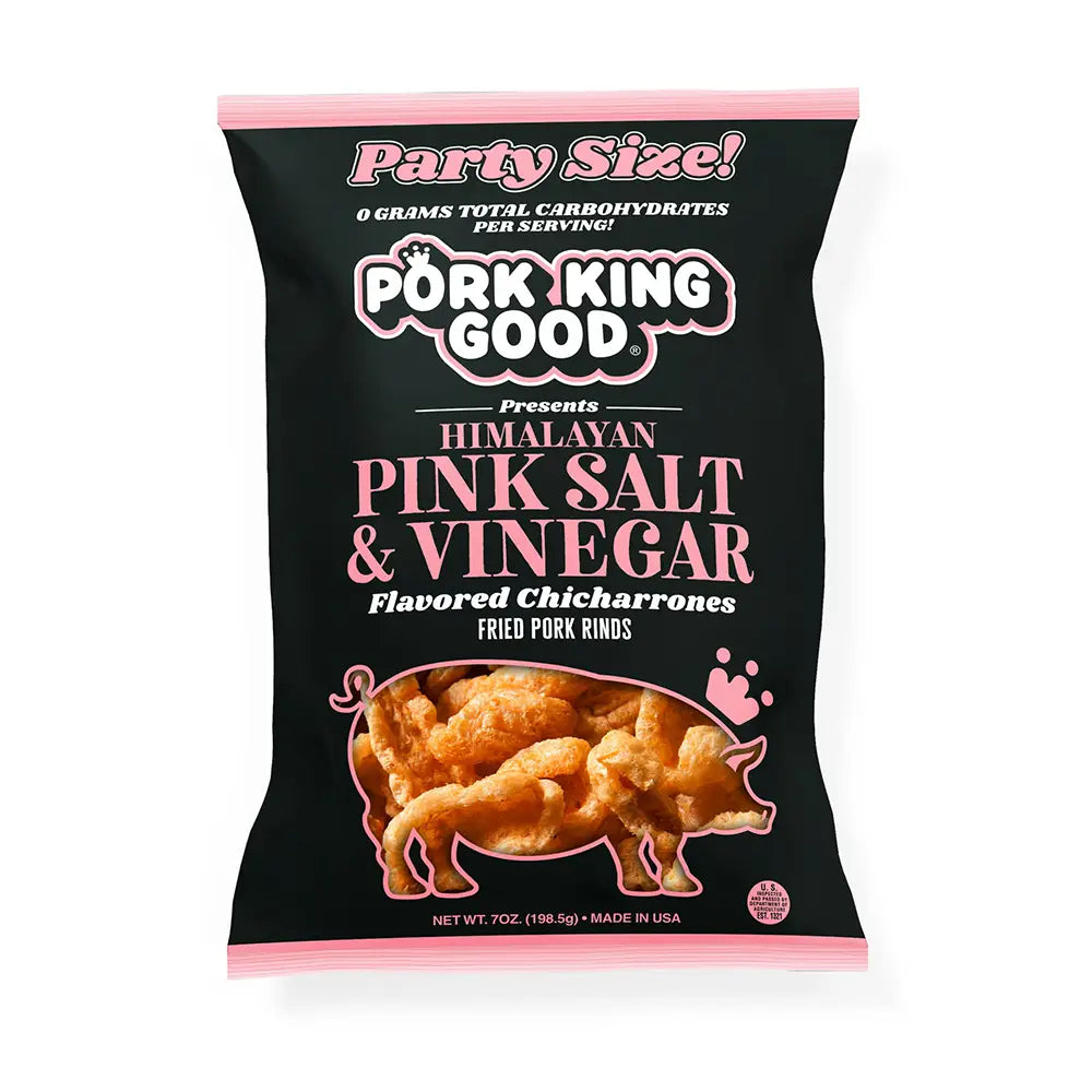 Pork King Good - Pink Salt & Vinegar Pork Rinds (7 oz)