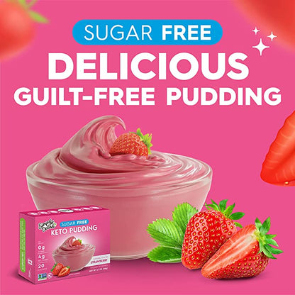 Simply Delish - Plant Based Instant Strawberry Pudding Mix (1.7 oz)