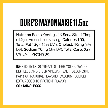 Duke's - Duke's Real Mayonnaise Squeeze Bottle (11.5 oz)
