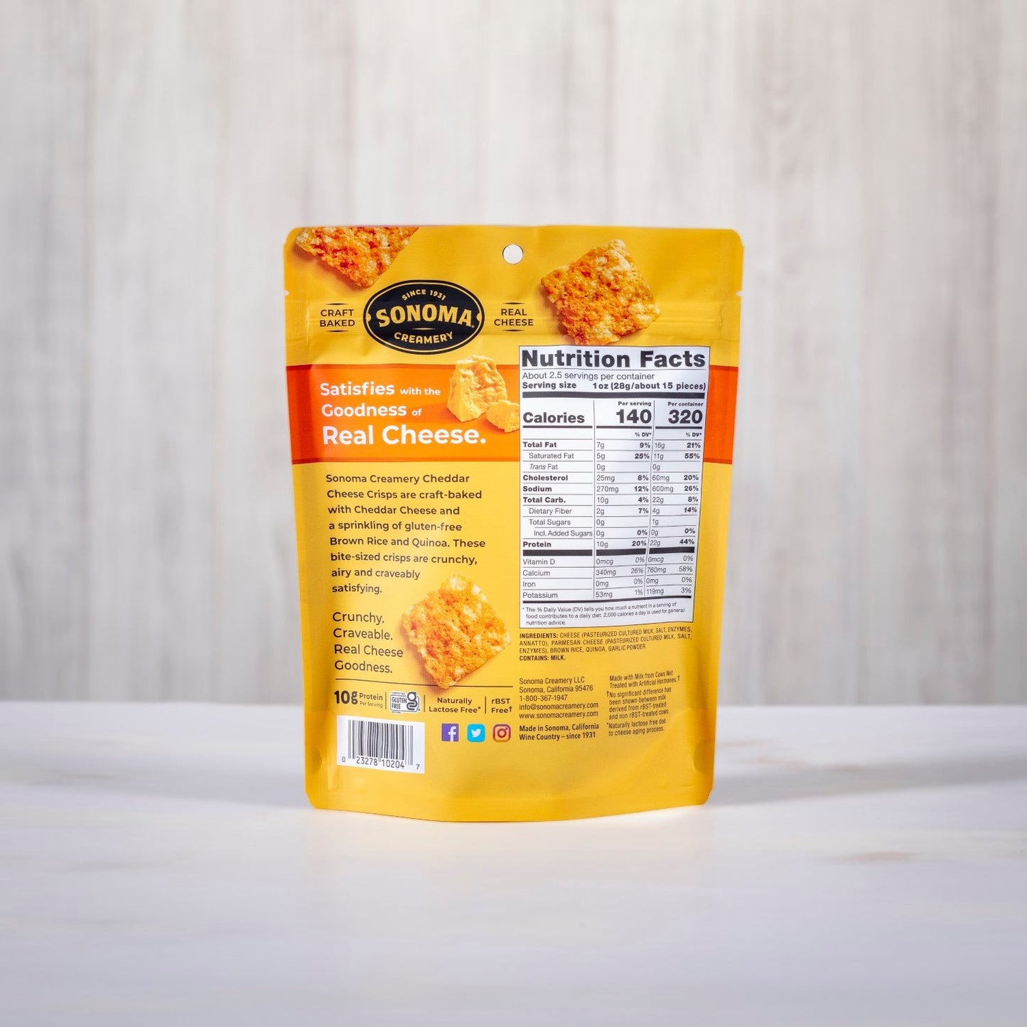 Sonoma Creamery - Cheddar Cheese Crisps (2.25 oz)