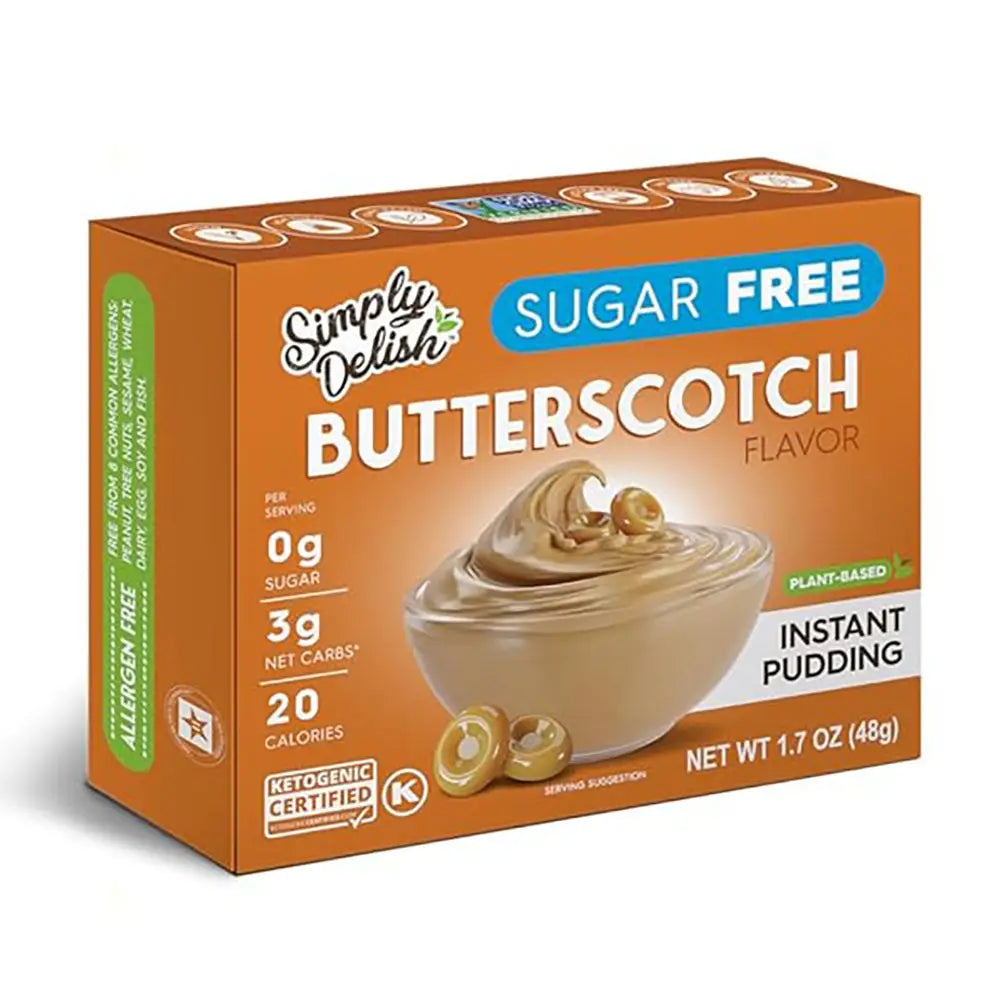 Simply Delish - Plant Based Instant Butterscotch Pudding Mix (1.7 oz)