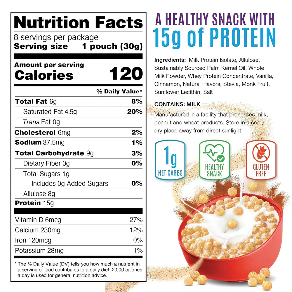 Snack House Foods - Cinnamon Swirl Keto Cereal (1.06 oz)