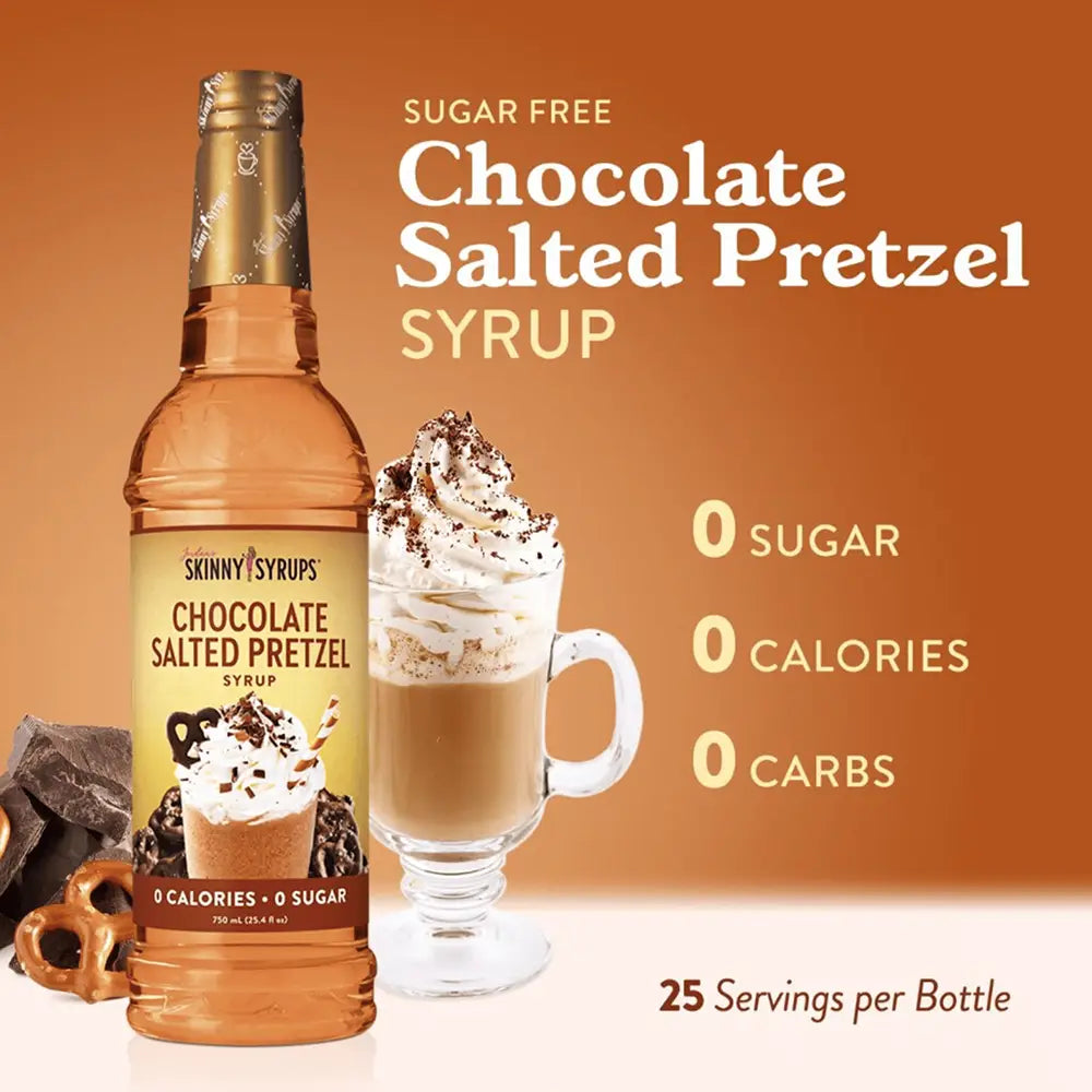 Skinny Mixes - Sugar Free Chocolate Salted Pretzel Syrup (25.4 fl oz)
