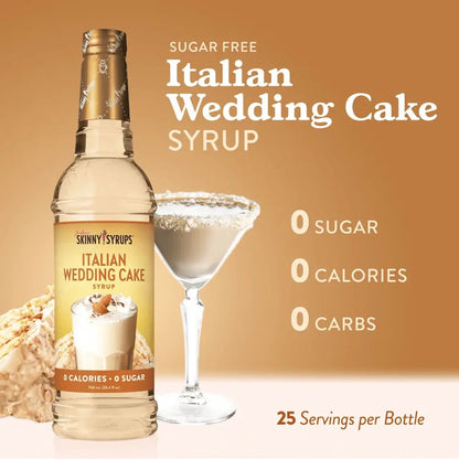 Skinny Mixes - Sugar Free Italian Wedding Cake Syrup (25.4 fl oz)