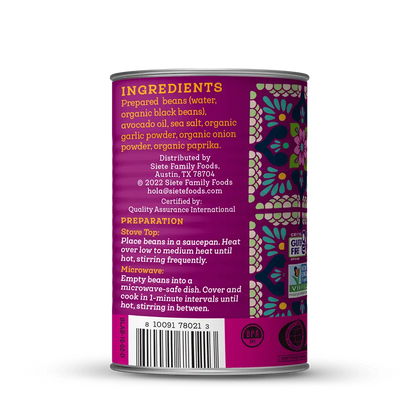 Siete - Vegan Refried Black Beans (16 oz)