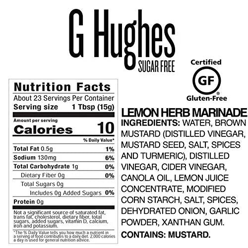 G Hughes - Sugar Free Lemon Herb Marinade (12 oz)