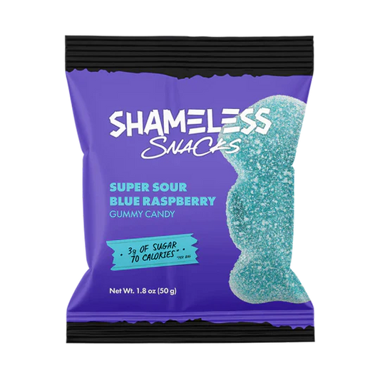 Shameless Snacks - Super Sour Blue Raspberry Gummy Candy (1.8 oz)