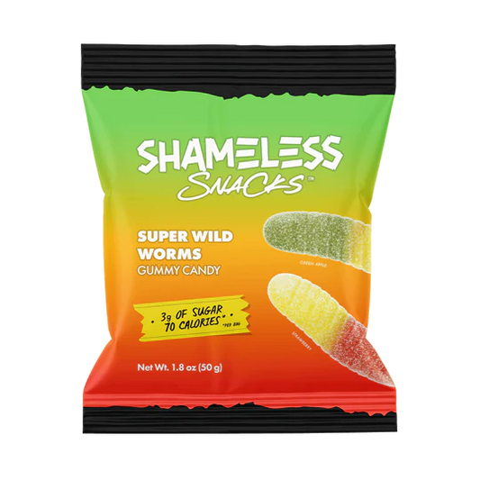 Shameless Snacks - Super Wild Worm Gummy Candy (1.8 oz)
