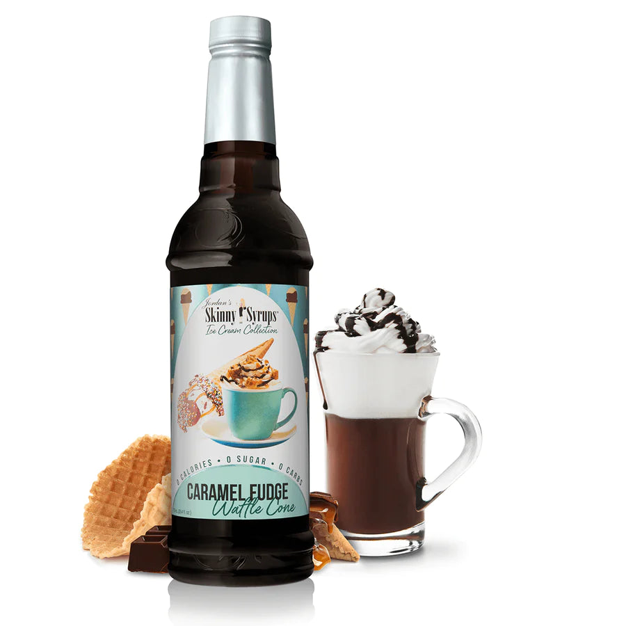 Skinny Mixes - Sugar Free Caramel Fudge Waffle Cone Syrup (25.4 fl oz)