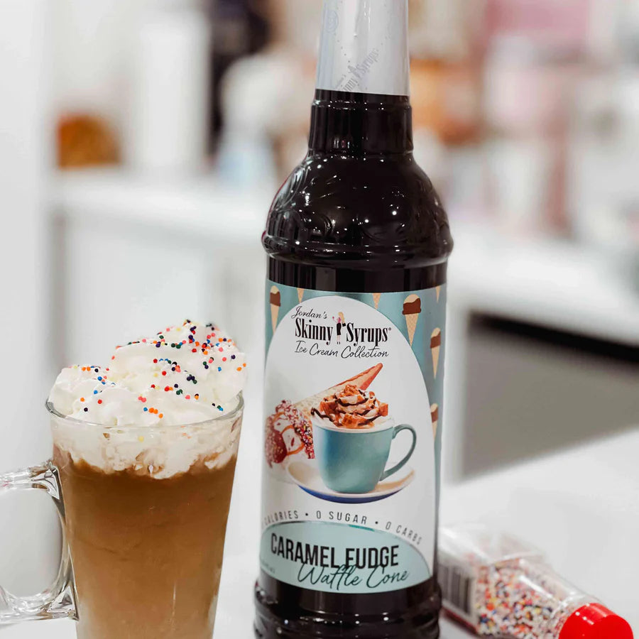 Skinny Mixes - Sugar Free Caramel Fudge Waffle Cone Syrup (25.4 fl oz)