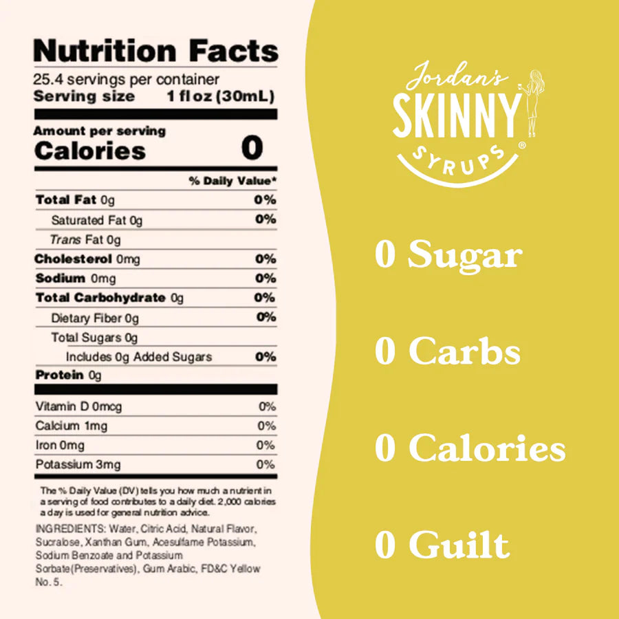 Skinny Mixes - Sugar Free Lemon Elderflower Flavor Infusion Syrup (25.4 fl oz)