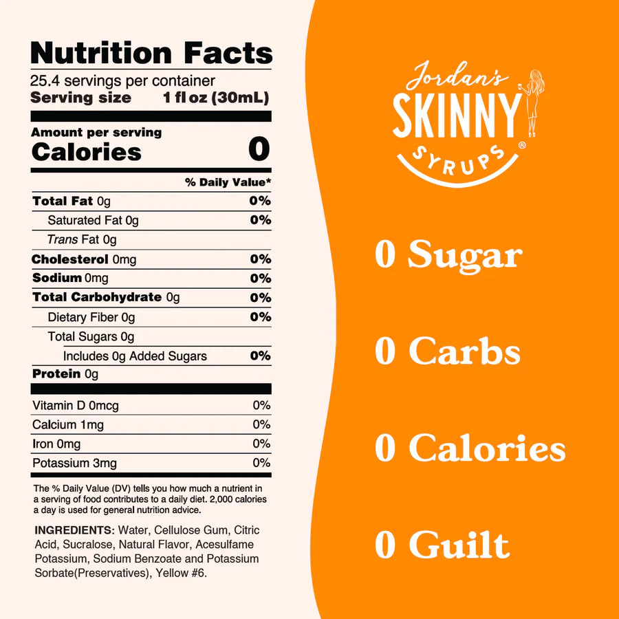 Skinny Mixes - Sugar Free Peach Syrup (25.4 fl oz)