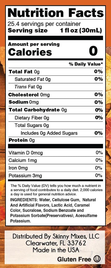 Sugar Free Pumpkin Caramel Syrup (25.4 fl oz)