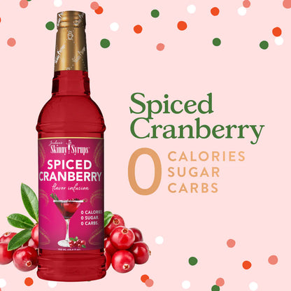 Skinny Mixes - Sugar Free Spiced Cranberry Flavor Infusion Syrup (25.4 fl oz)