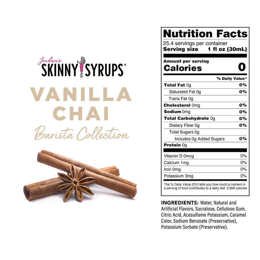 Skinny Mixes - Sugar Free Vanilla Chai Syrup (25.4 fl oz)
