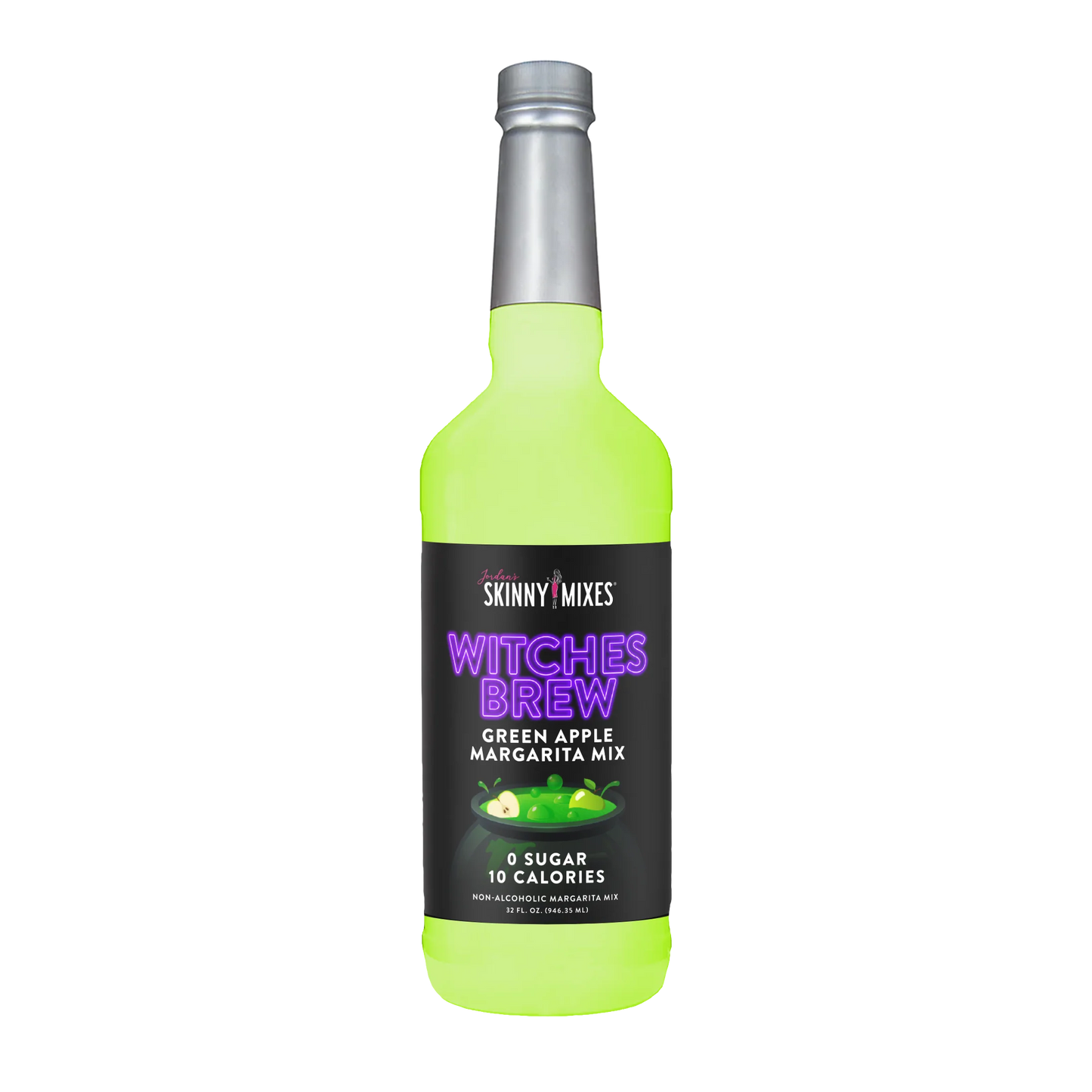 Skinny Mixes - Sugar Free Witches Brew Green Apple Margarita Mix Syrup (32 fl oz)