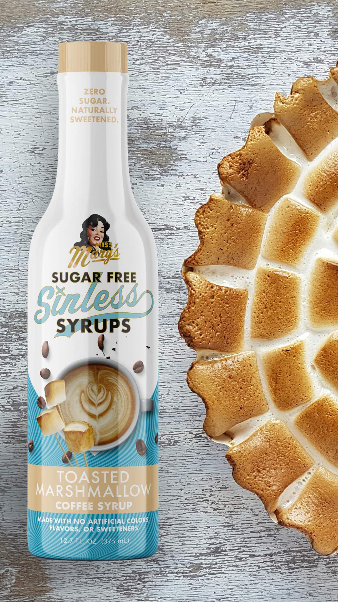 Miss Mary's Mix - Toasted Marshmallow Sugar Free Sinless Syrup (12.7 oz)