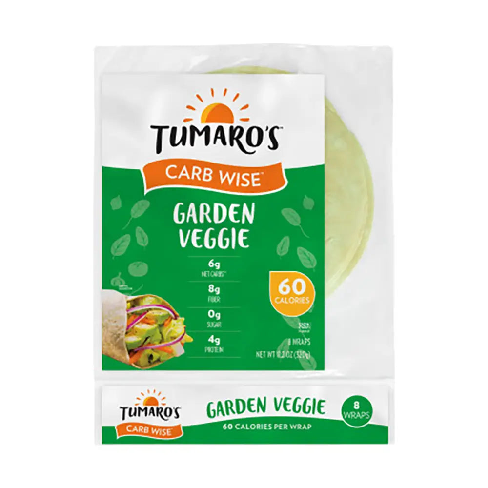 Tumaro's - 8" Garden Veggie Carb Wise Wraps (8/pack)