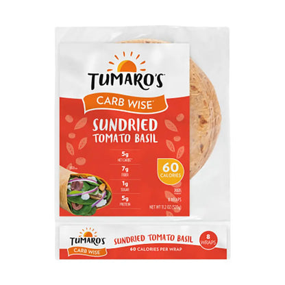Tumaro's - 8" Tomato Basil Carb Wise Wraps (8/pack)