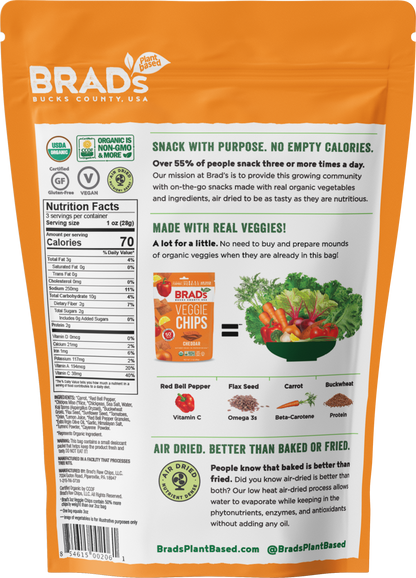 Brad's Plant Based - Veggie Chips - Cheddar (3 oz)