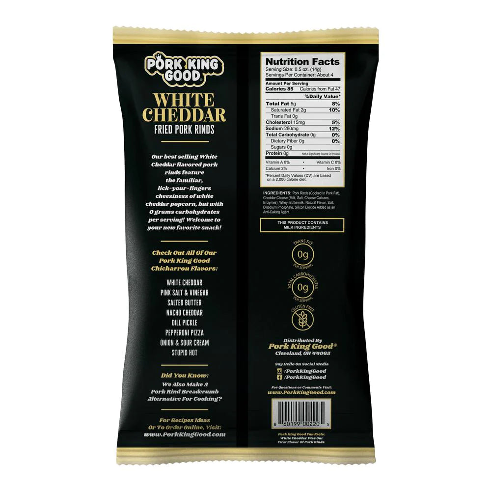 Pork King Good - White Cheddar Pork Rinds (1.75 oz)