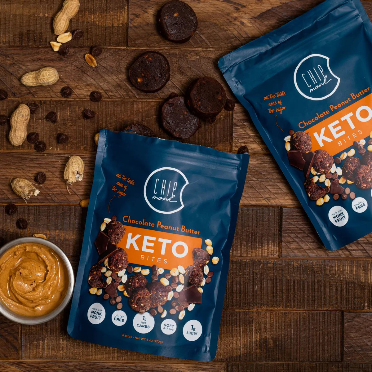 ChipMonk Baking - Chocolate Peanut Butter Keto Cookie Bites (6 oz)