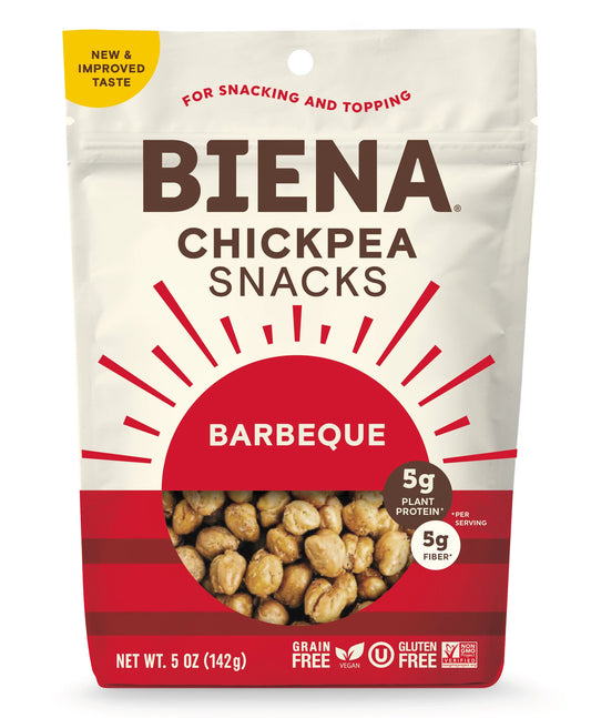 Biena Snacks - Barbeque Roasted Chickpea Snacks (5 oz)