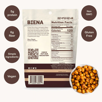 Biena Snacks - Lil' Bit of Everything Roasted Chickpea Snacks (5 oz)