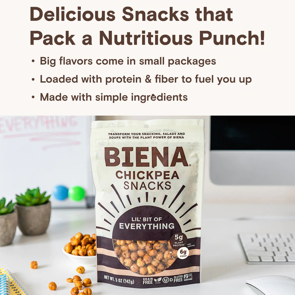 Biena Snacks - Lil' Bit of Everything Roasted Chickpea Snacks (5 oz)