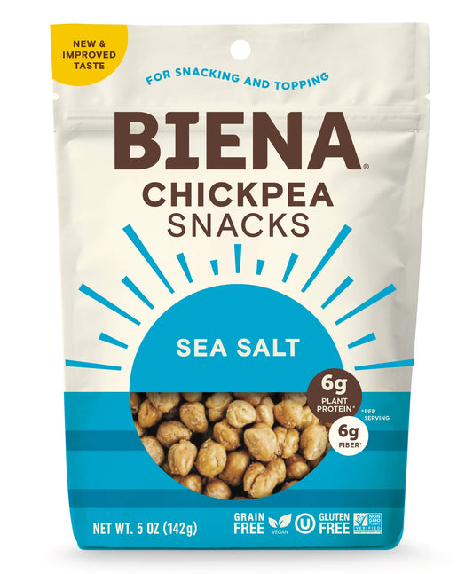 Biena Snacks - Sea Salt Roasted Chickpea Snacks (5 oz)