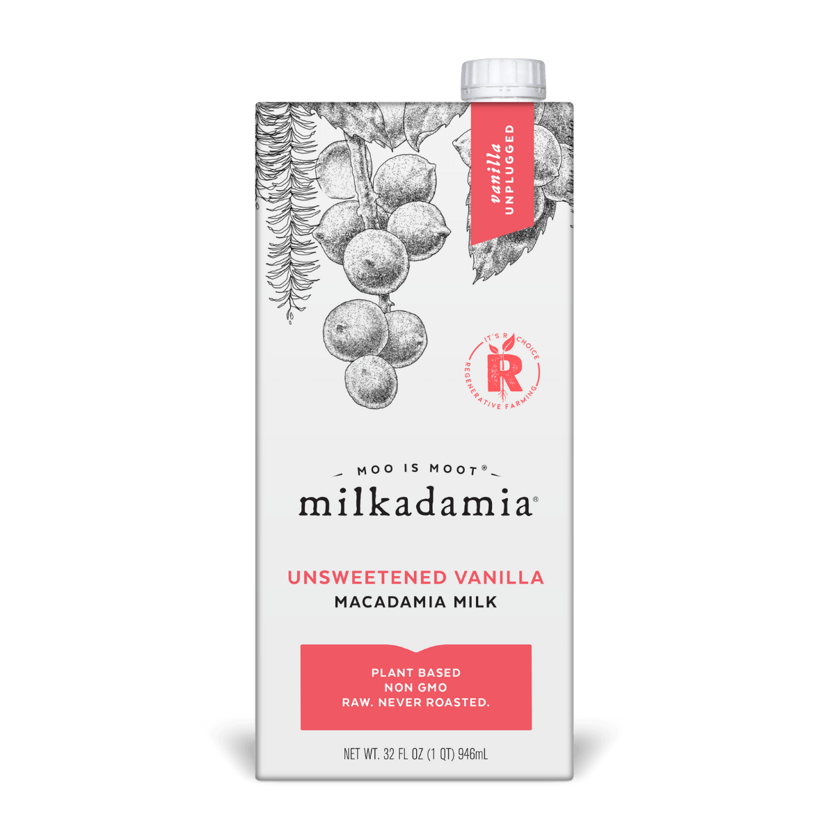 Unsweetened  Vanilla Macadamia Milk (32 fl oz)