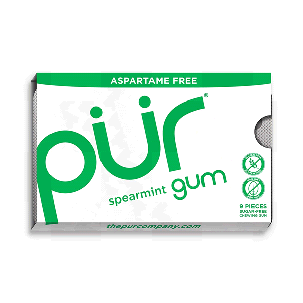 PUR - Spearmint Chewing Gum (9 pc)