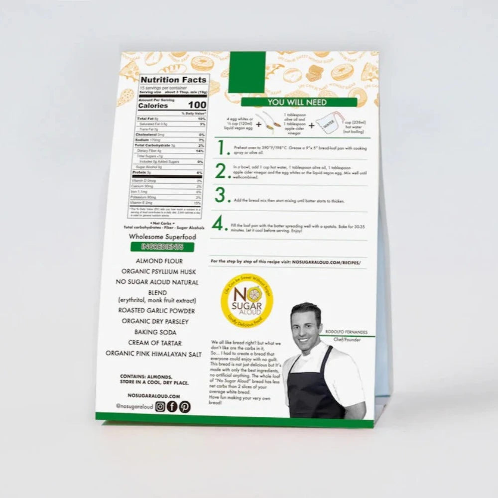 No Sugar Aloud LLC - Roasted Garlic OhSome Bread Mix (9.6 oz)