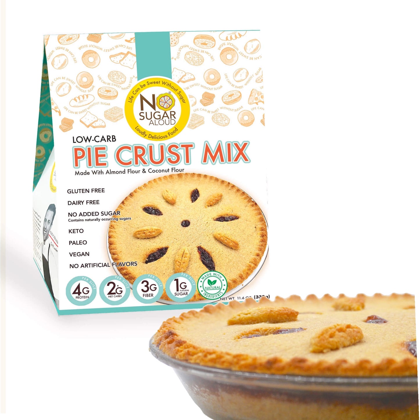 No Sugar Aloud LLC - Pie Crust Mix (11.6 oz)