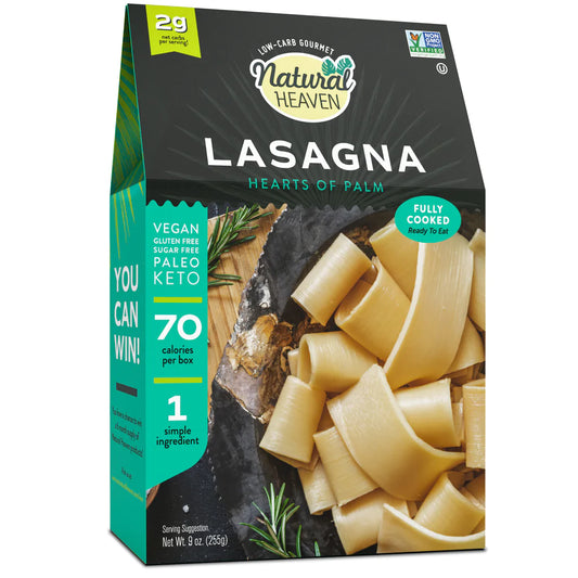 Natural Heaven - Lasagna Hearts of Palm Pasta (9 oz)