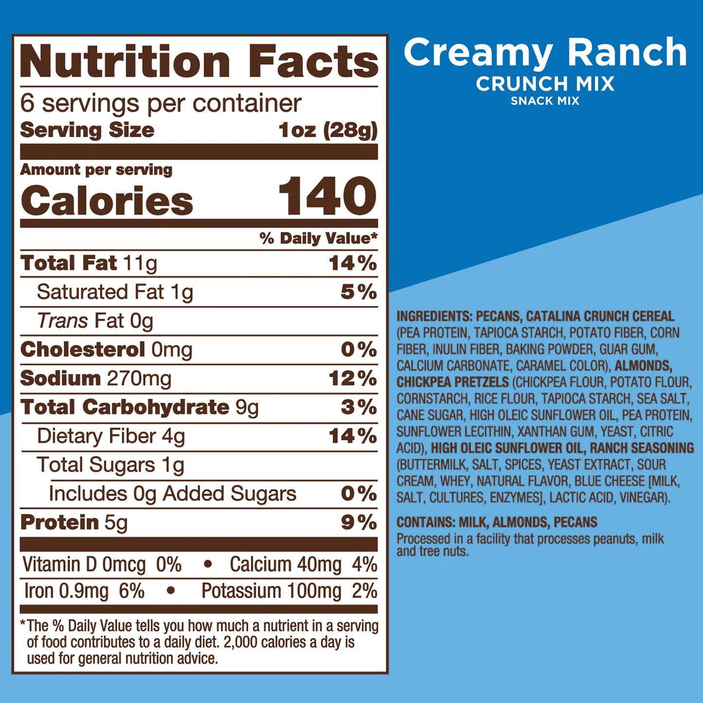 Catalina Crunch - Creamy Ranch Snack Mix (6 oz)