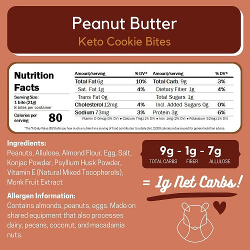 Peanut Butter Keto Cookie Bites (6 oz)